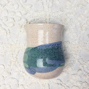 Vintage Ceramic Wall Mounted Planter  Vase Pottery